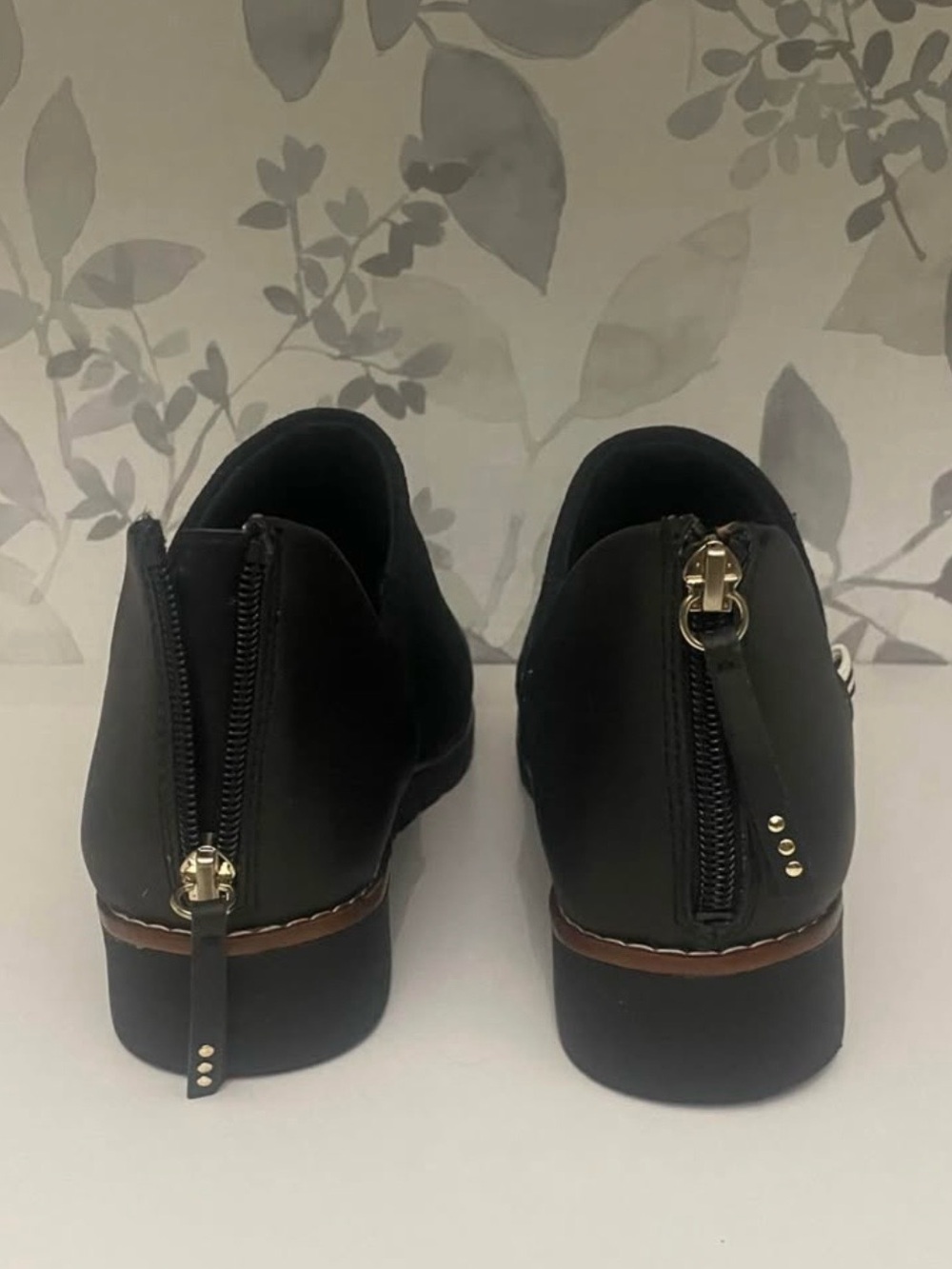 Dr. Scholl's Black Suede-Look Zip-Back Casual Mule - Picture 4 of 5